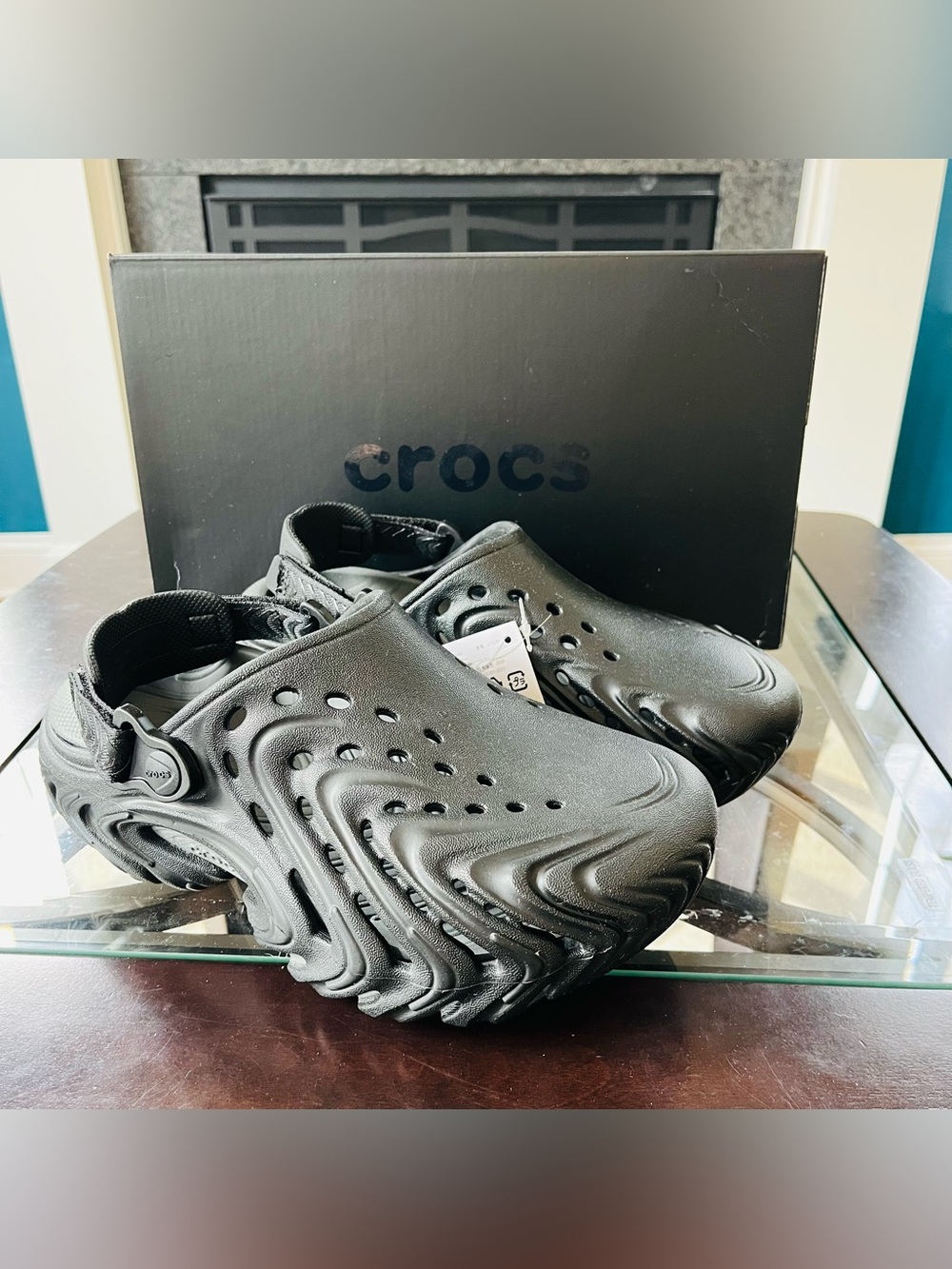 Crocs Echo II Chrome Clogs Chrome Black 213780-0TK